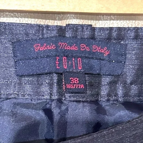 EQ:IQ navy linen pants made in Italy - Picture 8 of 11